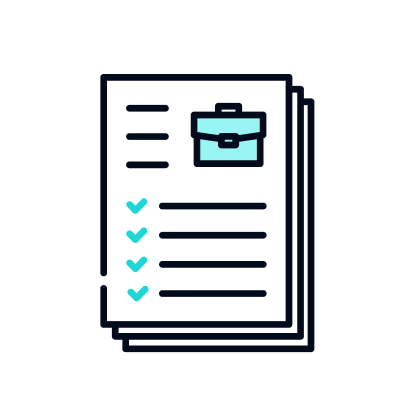 案件情報の把握を示す書類のイラスト