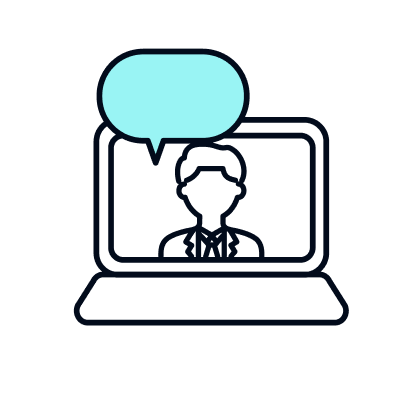 ヒアリングを行う様子のイラスト